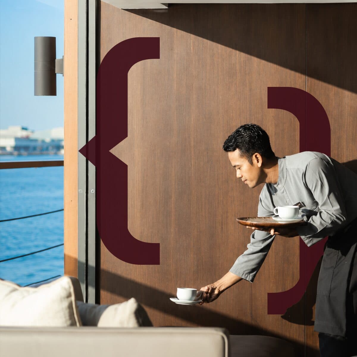 A concierge attending to a guest with a bespoke touch.